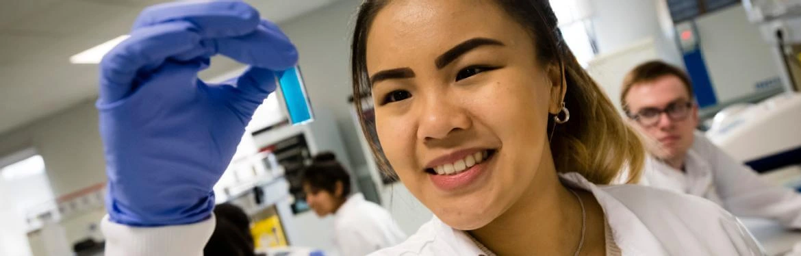 Biochemistry students in the lab at University of Warwick