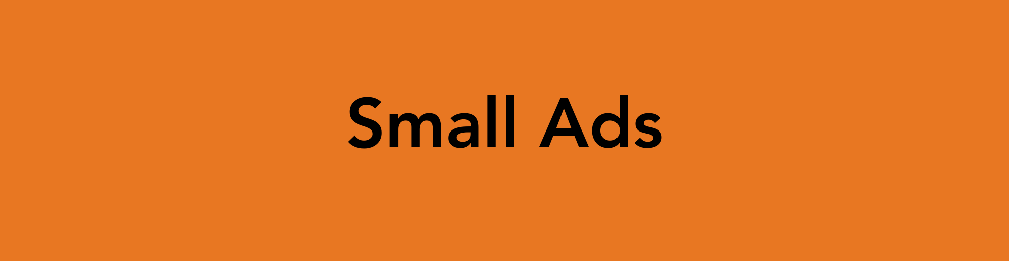 Small Ads