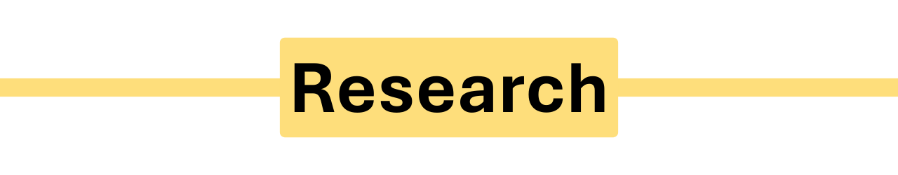 Yellow banner with 'Research' text