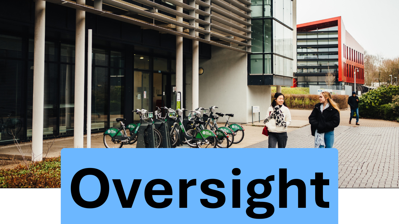 Blue banner with 'Oversight' text