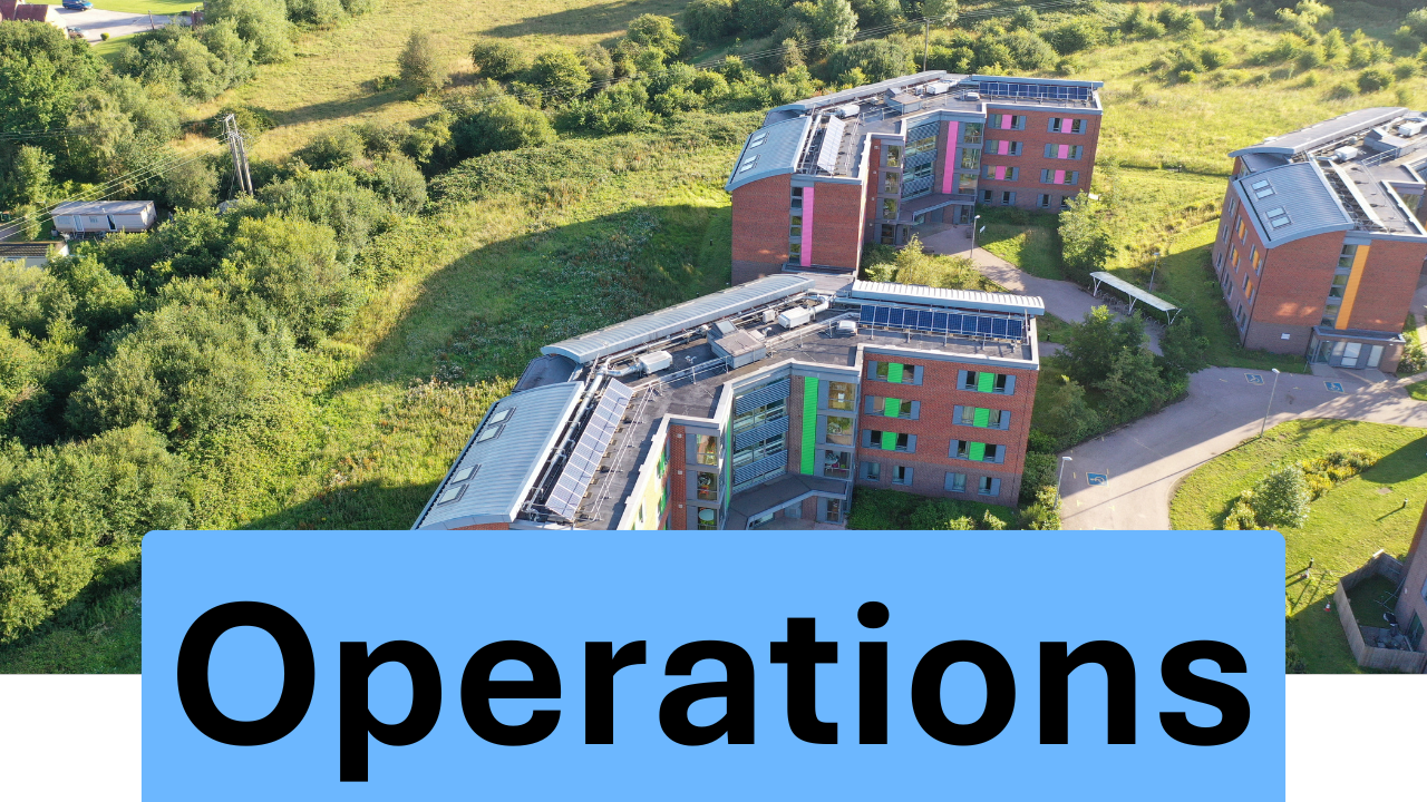 Blue banner with 'Operations' text