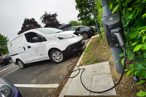 Picture of electric vehicle using char.gy point