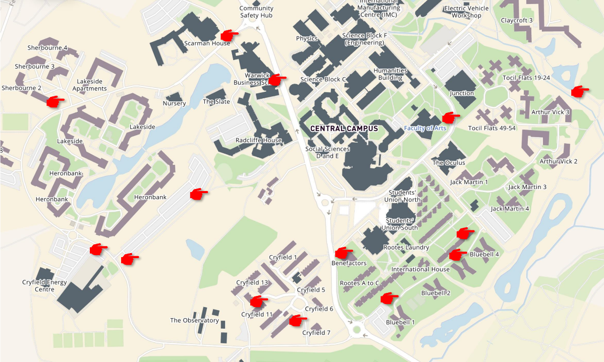 spots we kept unmown on campus