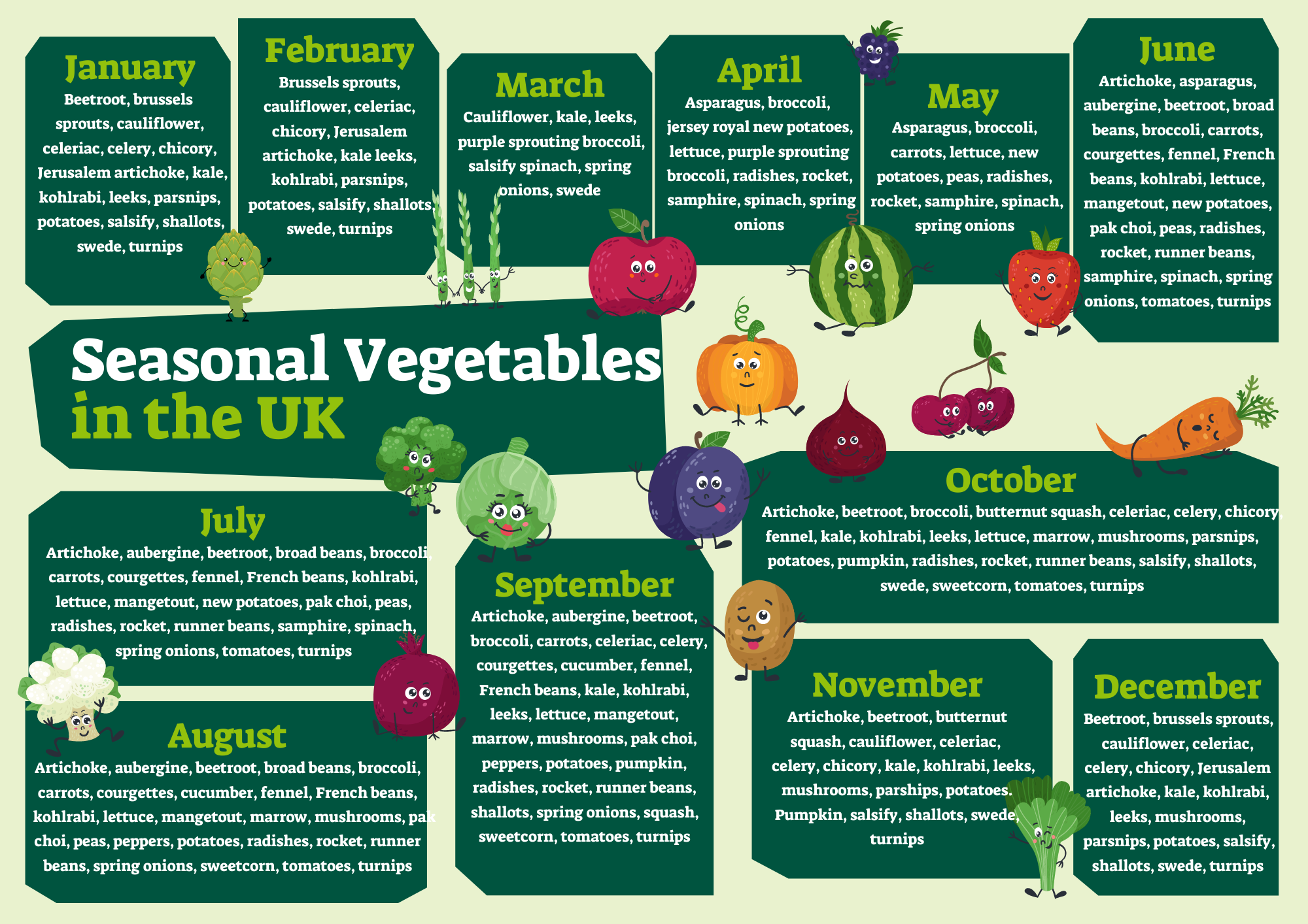 seasonal vegetables