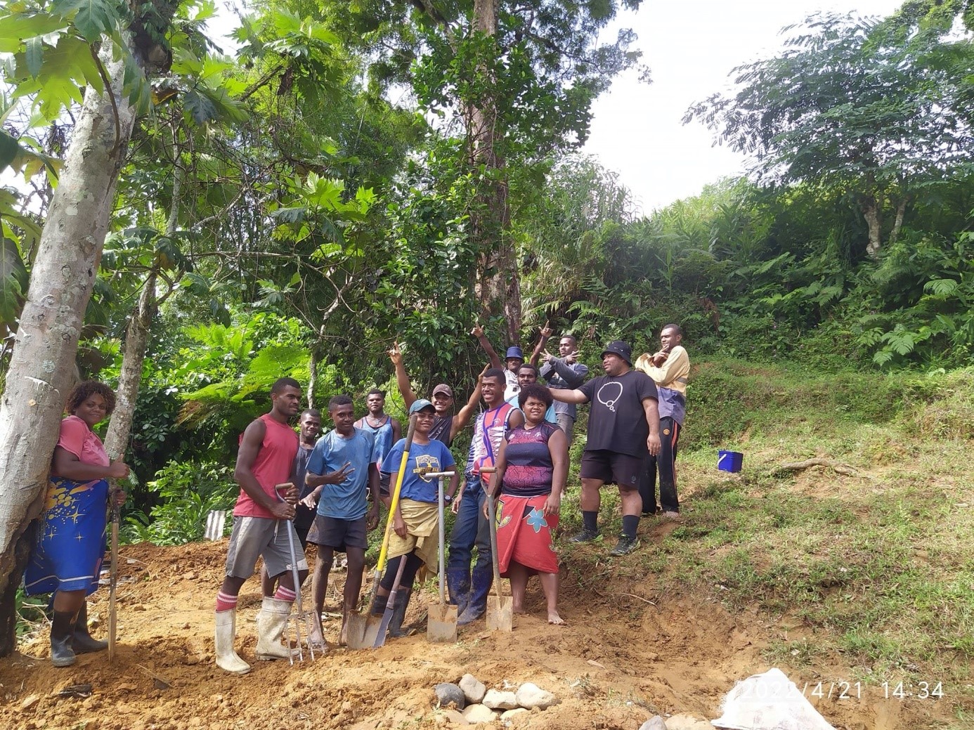 Public Engagement can even mean getting your hands dirty – as these Fijian scientists did when developing a waste disposal strategy together with some villagers