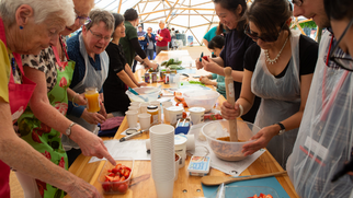 A group cooking workshop