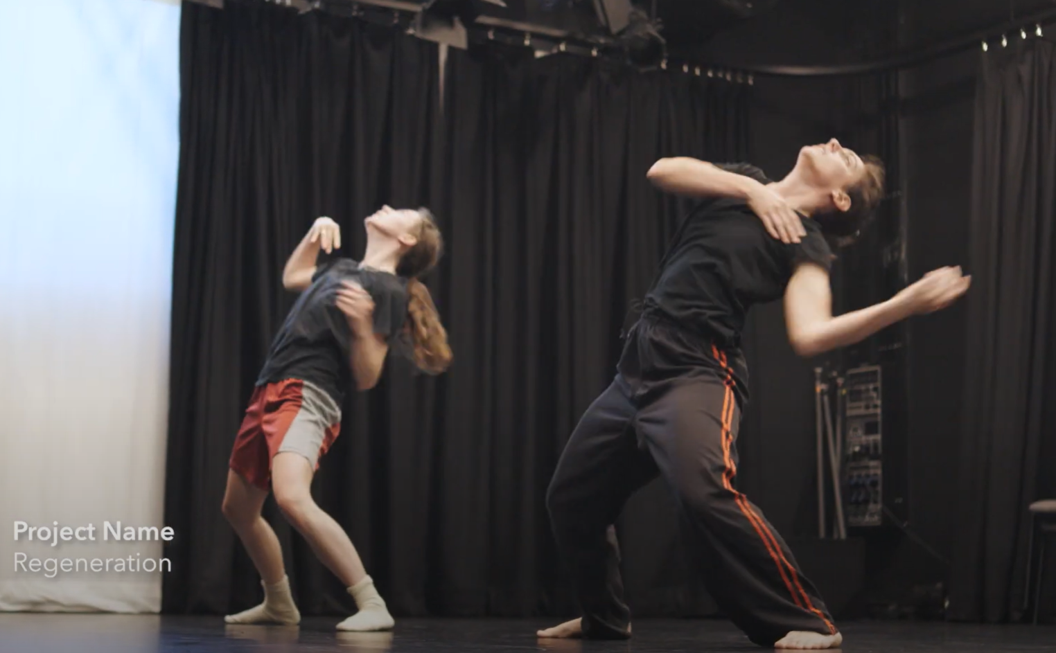 Dancers expressing Scientific research through movement, Regeneration Project