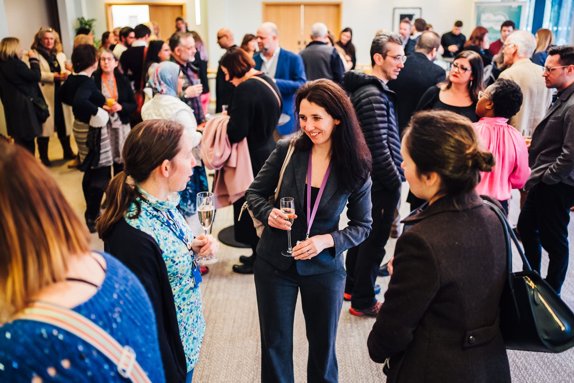 People at an event chatting