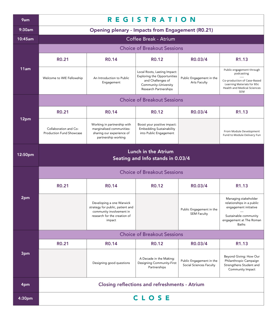Conference Agenda at a glance