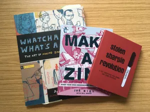 Selection of published zine books