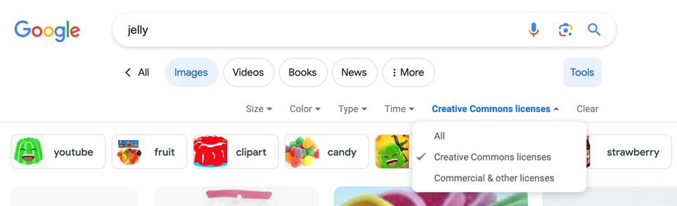 A screenshot showing Google image search.