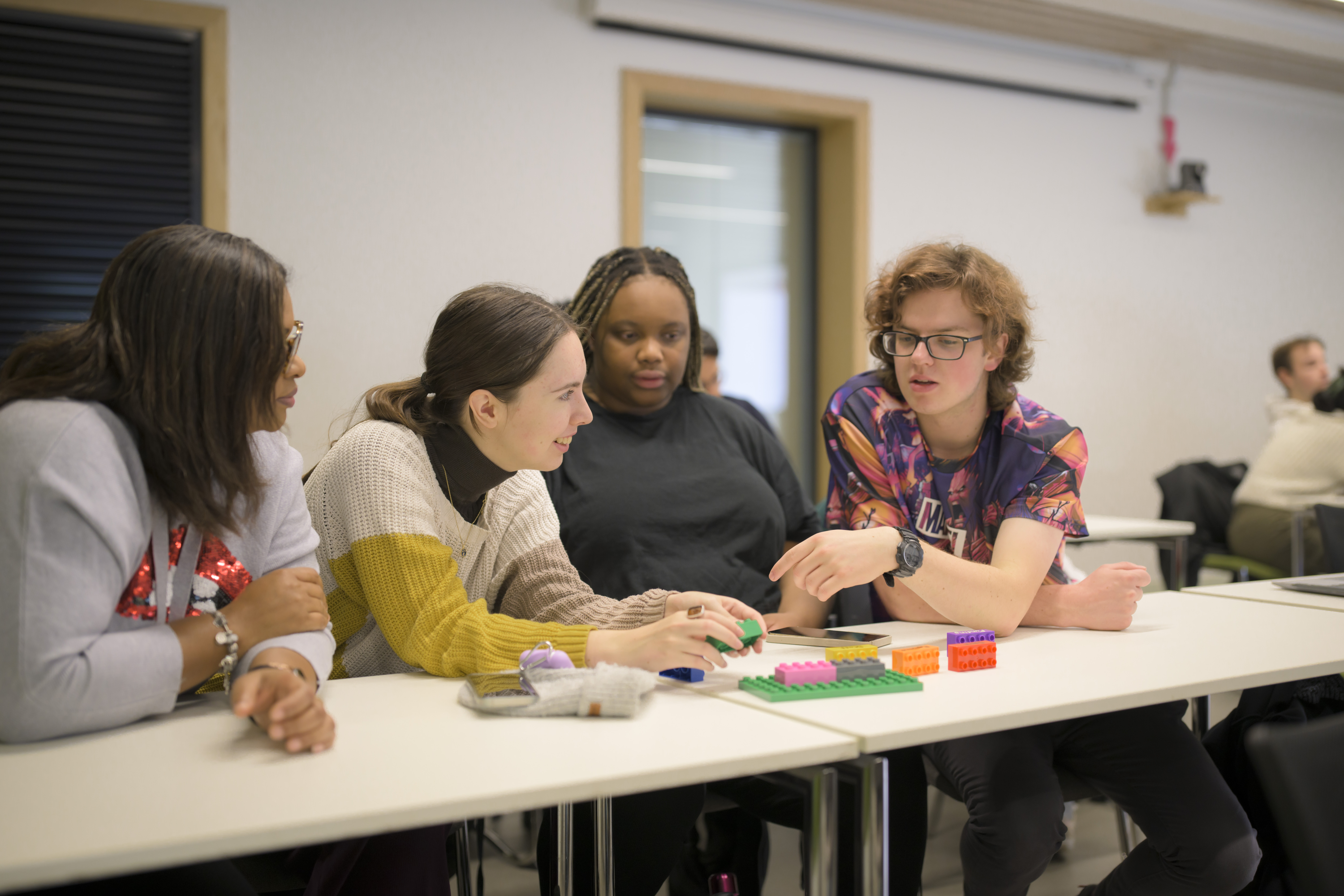 Students in discussion together